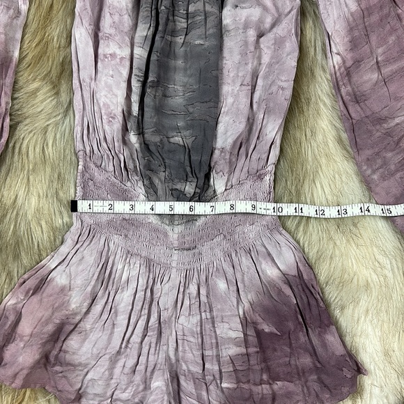 Young Fabulous & Broke Strapless Tie Dye Wide Sleeve Romper, Small, New with Tag - Picture 11 of 15